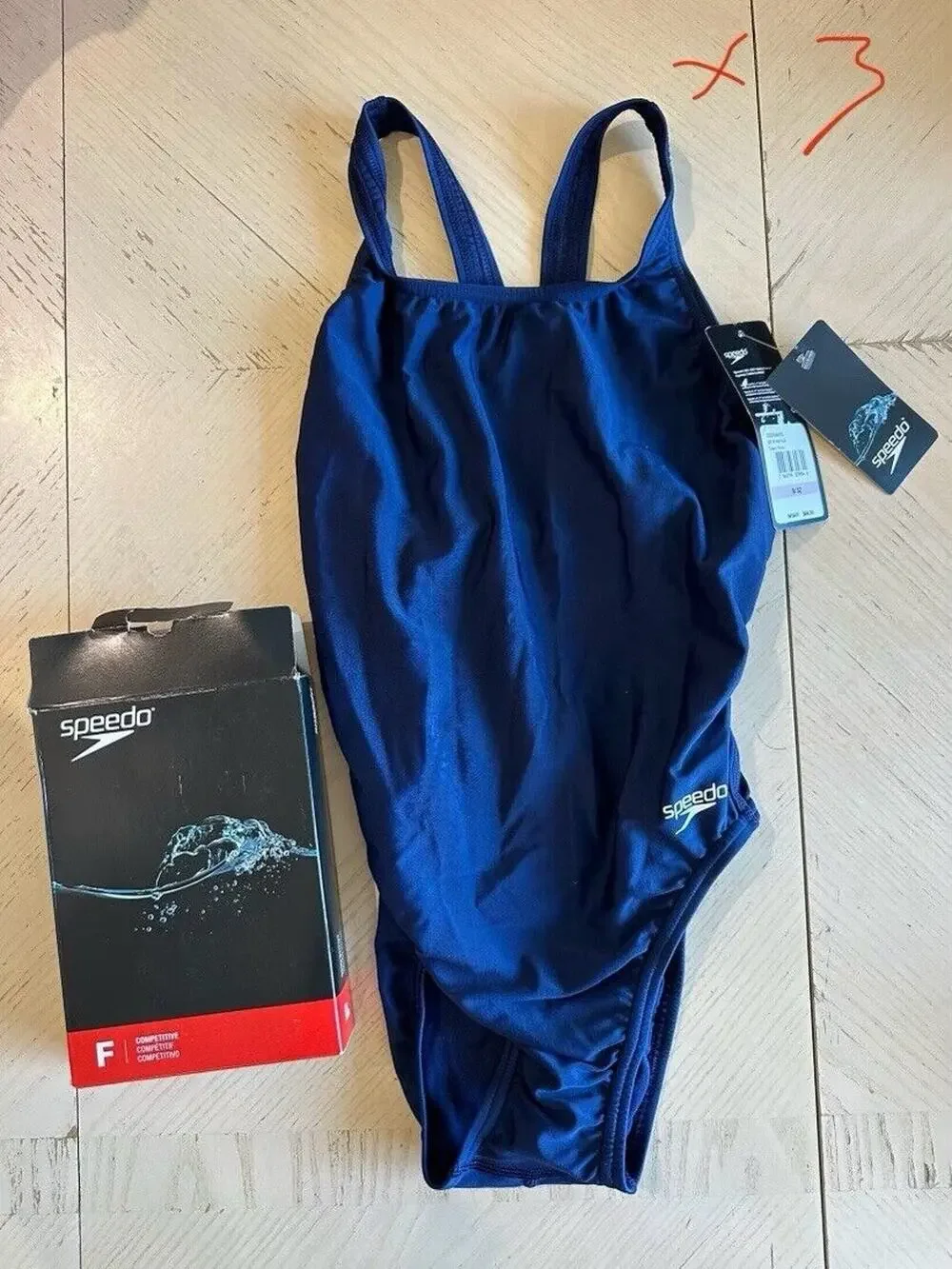 Speedo Girls One Piece Swimsuit, Team Navy, Size 6/32*